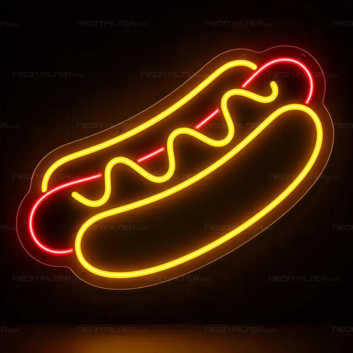 Hot Dog Neon Sign for FoodandDrinks Decor - Neon Filter