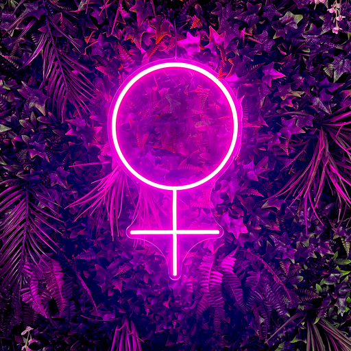 Female Symbol Neon Sign In Love Potion Pink
