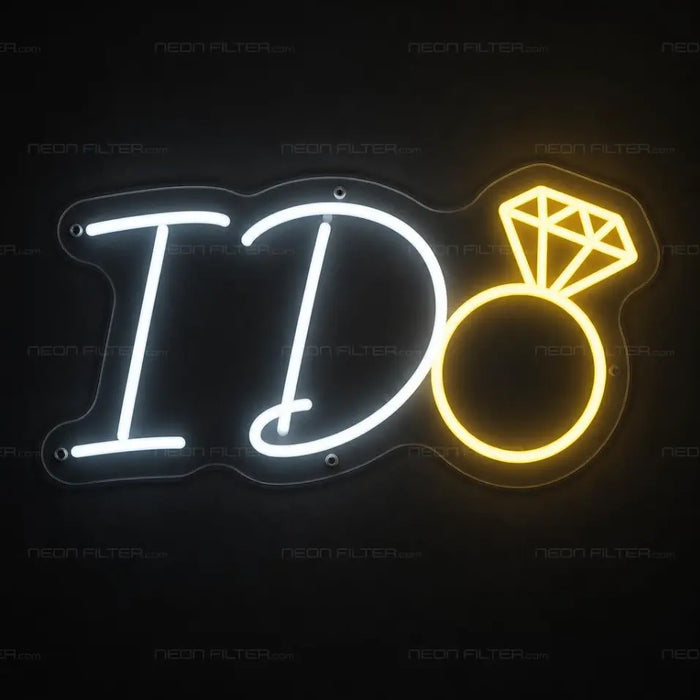I Do Ring Neon Sign for Wedding Decor - Neon Filter