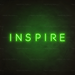 Inspire Neon Sign in Glow Up Green