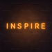 Inspire Neon Sign in Hey Pumpkin Orange