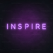 Inspire Neon Sign in Hopeless Romantic Purple