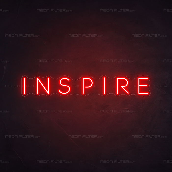 Inspire Neon Sign in Hot Mama Red