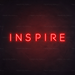 Inspire Neon Sign in Hot Mama Red