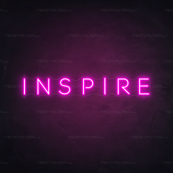 Inspire Neon Sign in Love Potion Pink