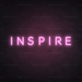 Inspire Neon Sign in Pastel Pink