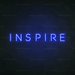 Inspire Neon Sign in Santorini Blue