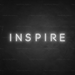 Inspire Neon Sign in Snow White