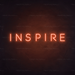 Inspire Neon Sign in Sunset Orange