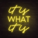 It Is What It Is Neon Sign in Paradise Yellow