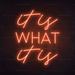 It Is What It Is Neon Sign in Sunset Orange