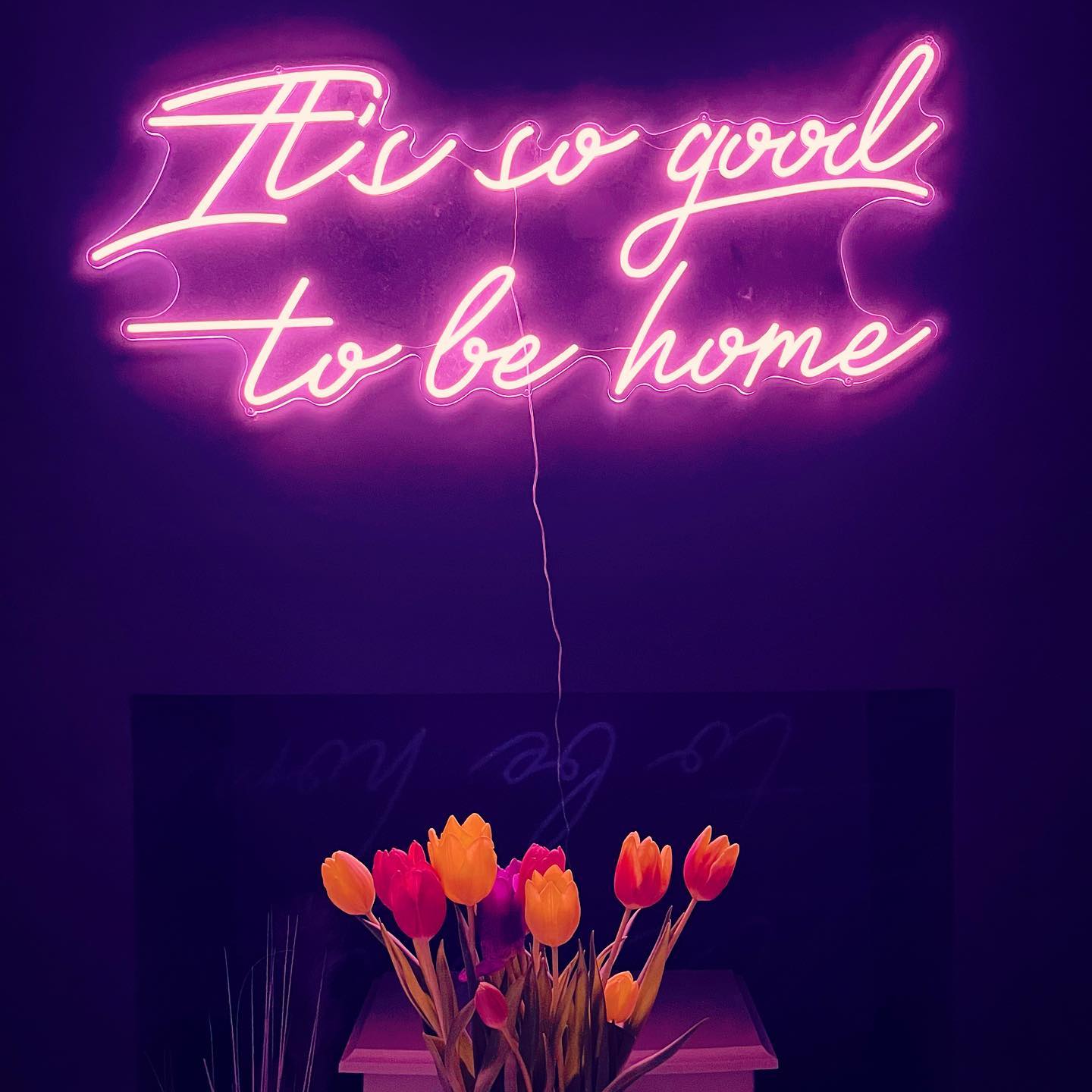 Pink It's So Good To Be Home neon light by thunderschoen