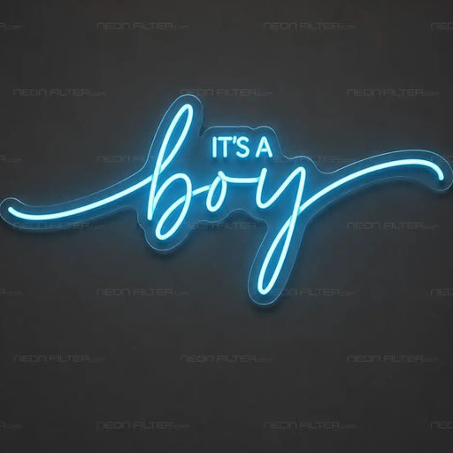 It's a Boy Neon Sign for Baby Shower Decor - Neon Filter