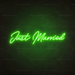 Just Married Neon Light in Glow Up Green