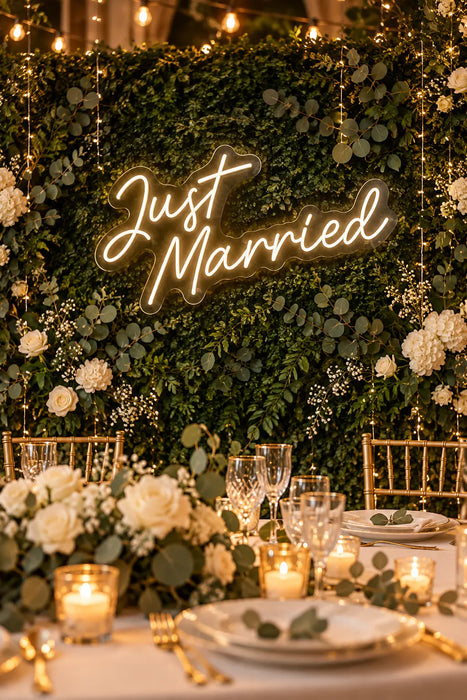 Just Married Neon Sign