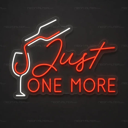 Just One More Martini Neon Sign for ManCave Decor - Neon Filter