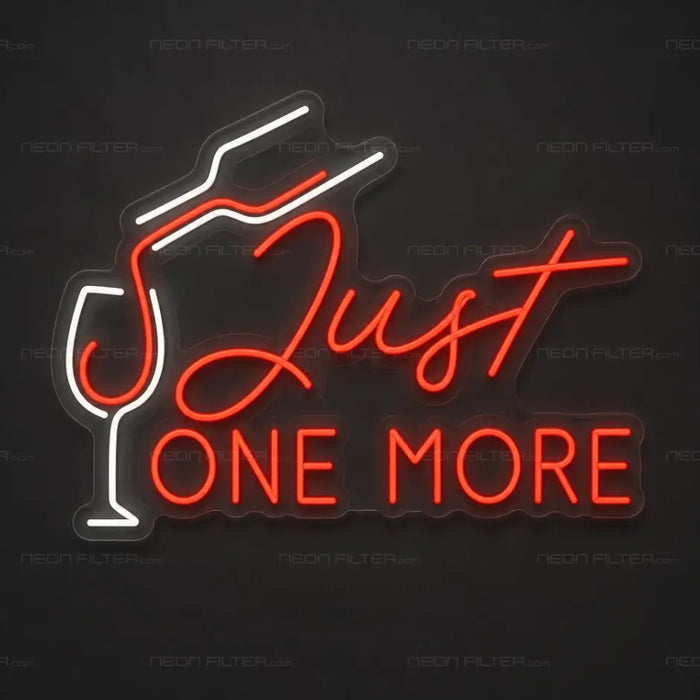Just One More Martini Neon Sign for ManCave Decor - Neon Filter