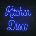 Kitchen Disco Neon Sign in Santorini Blue