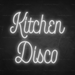 Kitchen Disco Neon Sign in Snow White