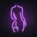 Ladies Back Neon Sign in Hopeless Romantic Purple