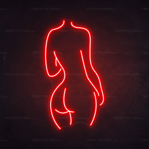 Ladies Back Neon Sign in Hot Mama Red