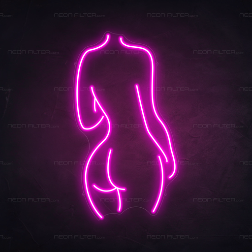 Ladies Back Neon Sign in Love Potion Pink