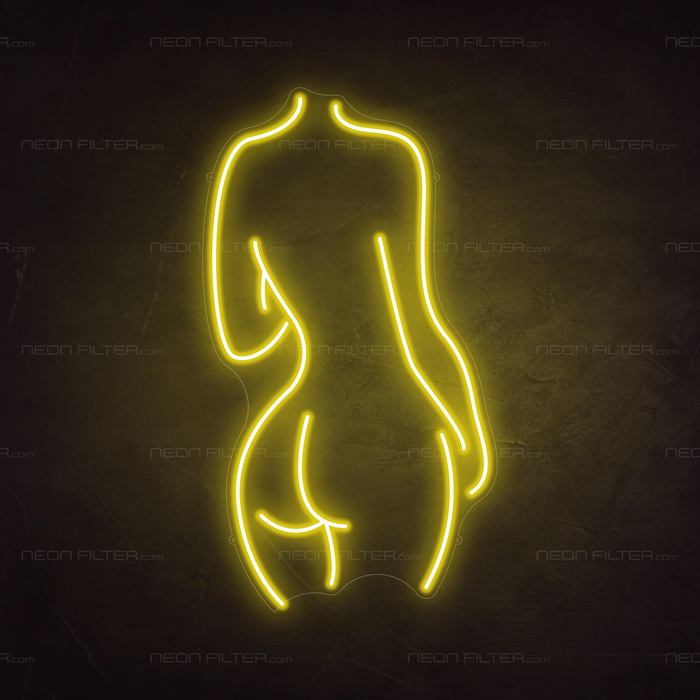 Ladies Back Neon Sign in Paradise Yellow