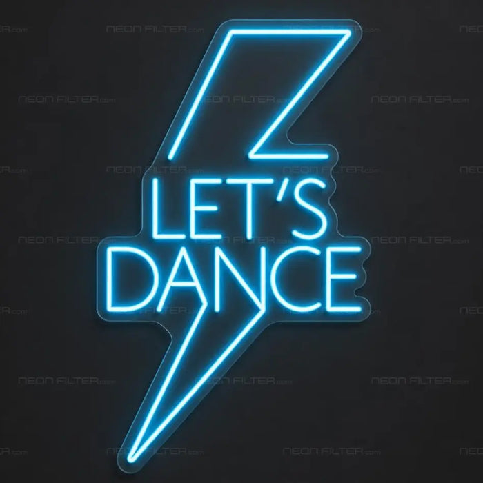 Let's Dance Lightning Neon Sign for Wedding Decor - Neon Filter
