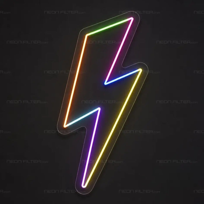 Lightning Bolt Neon Sign - AI Enabled