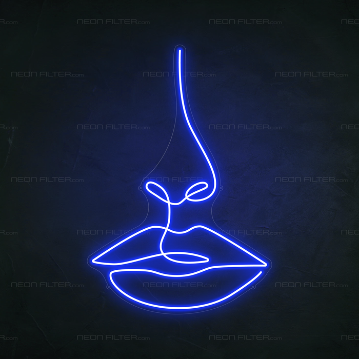 Line Sign Led Line Face Neon Sign | LED Neon Lights | Neon Filter