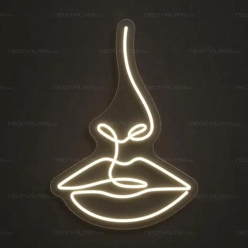 Line Face Neon Sign