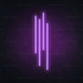 Lines Neon Sign in Hopeless Romantic Purple