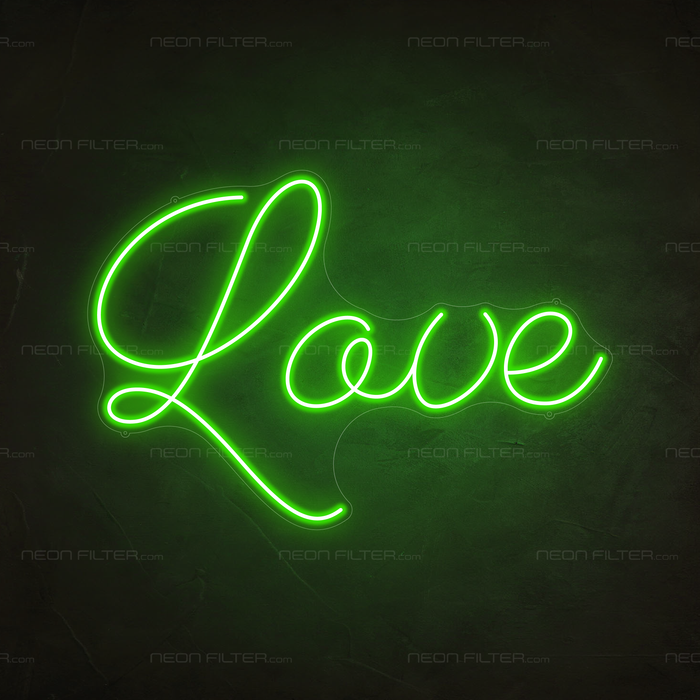 Love Neon Light in Glow Up Green