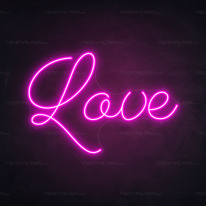 Love Neon Light in Love Potion Pink