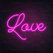 Love Neon Light in Love Potion Pink