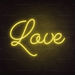 Love Neon Light in Paradise Yellow