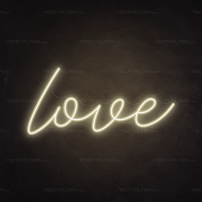 Love Neon Sign in Cosy Warm White