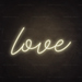 Love Neon Sign in Cosy Warm White