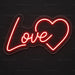 Love Heart Neon Sign for Wedding Decor - Neon Filter