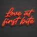 Love at First Bite Neon Sign for Kitchen Decor - Neon Filter