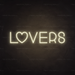 Lovers Neon Sign in Cosy Warm White