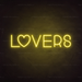 Lovers Neon Sign in Paradise Yellow