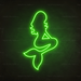 Mermaid Neon Sign in Glow Up Green