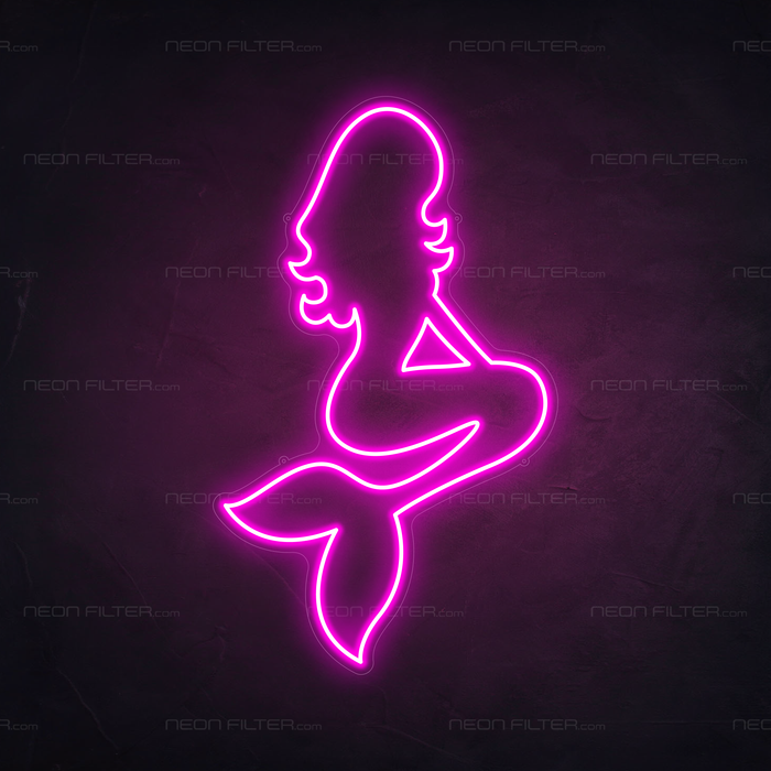 Mermaid Neon Sign in Love Potion Pink