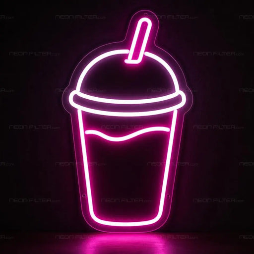 Milkshake Cup Neon Sign  for FoodandDrinks Decor - Neon Filter