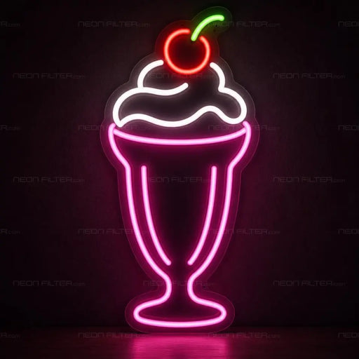 Milkshake Neon Sign for FoodandDrinks Decor - Neon Filter