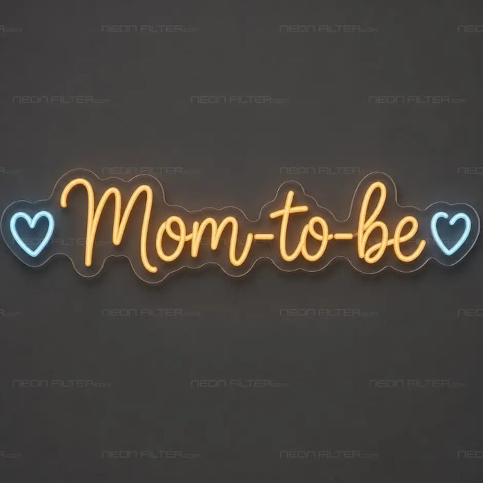 Mom-to-Be Neon Sign for Baby Shower Decor - Neon Filter