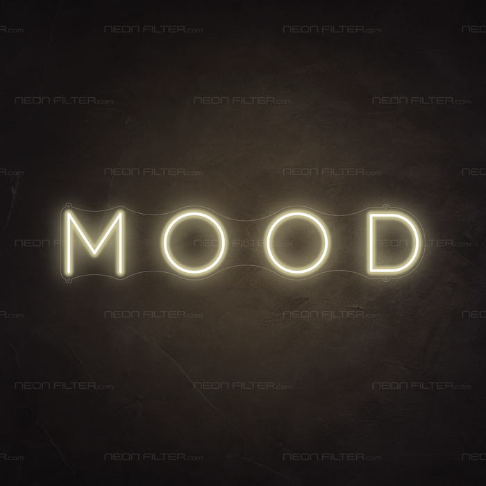 Mood Neon Sign in Cosy Warm White