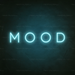 Mood Neon Sign in Glacier blue