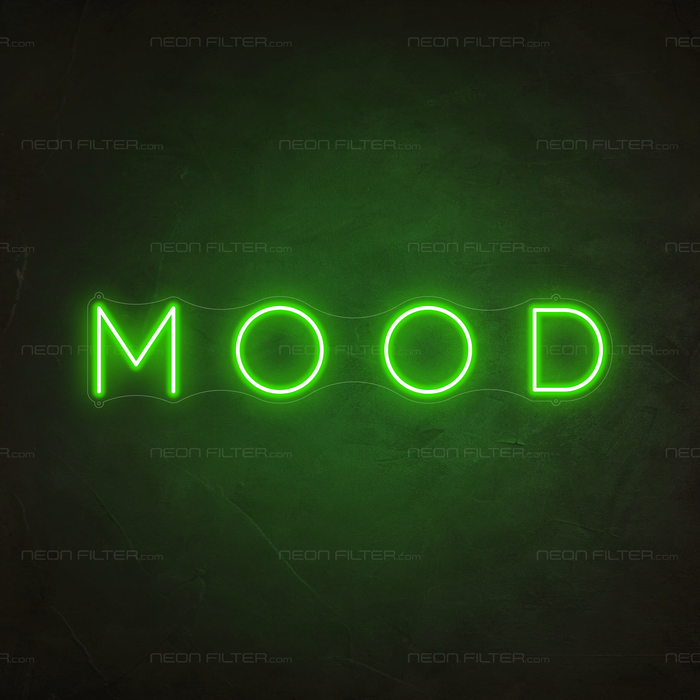 Mood Neon Sign in Glow Up Green